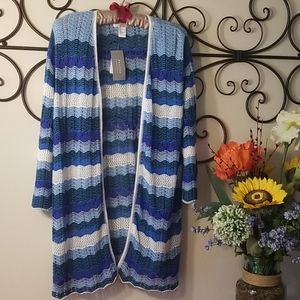 NWT Christopher & Banks Blue Cardigan